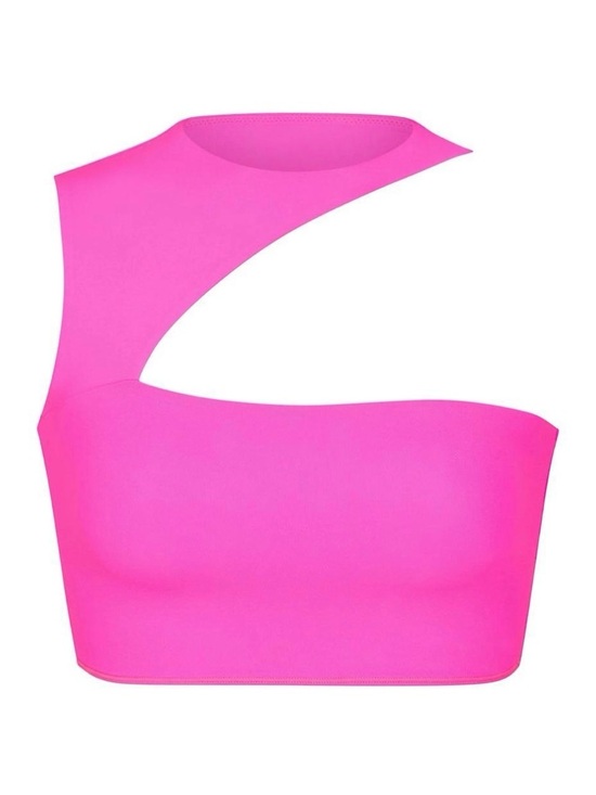 SKIMS Tops - SKIMS Fits Everybody Cut Out Crop Top in Hot Pink 🩷